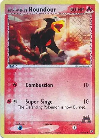 Team Magma v Aqua Team Magma's Houndour #62/95 reverse holo